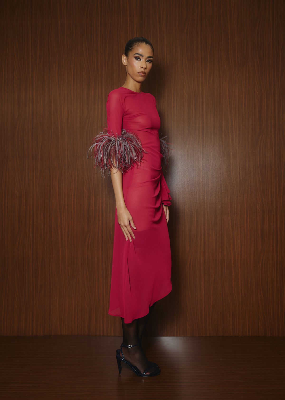 Tango Dress in Raspberry Georgette