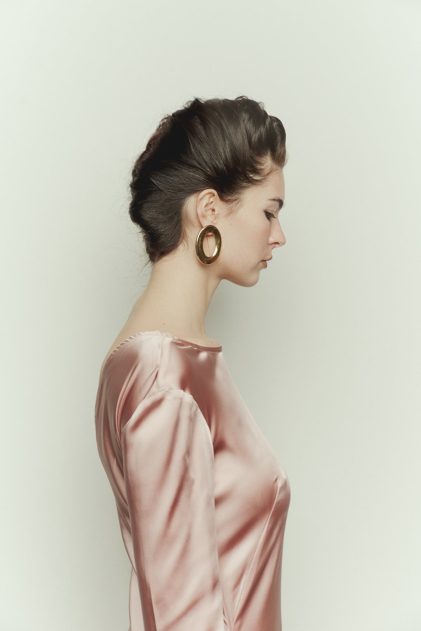 Vespro Dress in Pink Satin