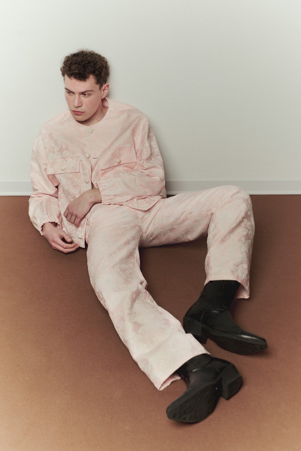 Concierge Jacket in Pink Jacquard