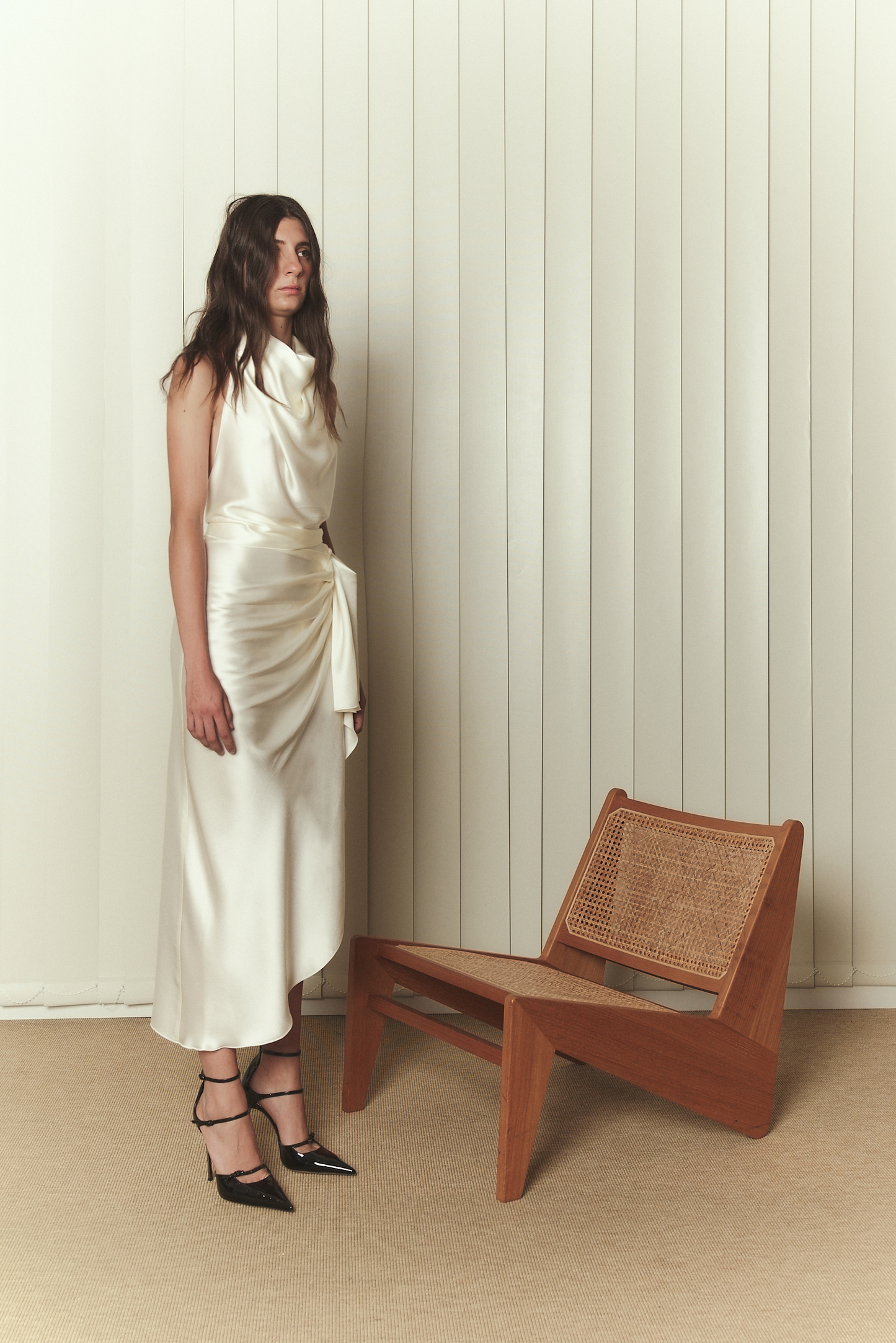 Nike Skirt in White Satin