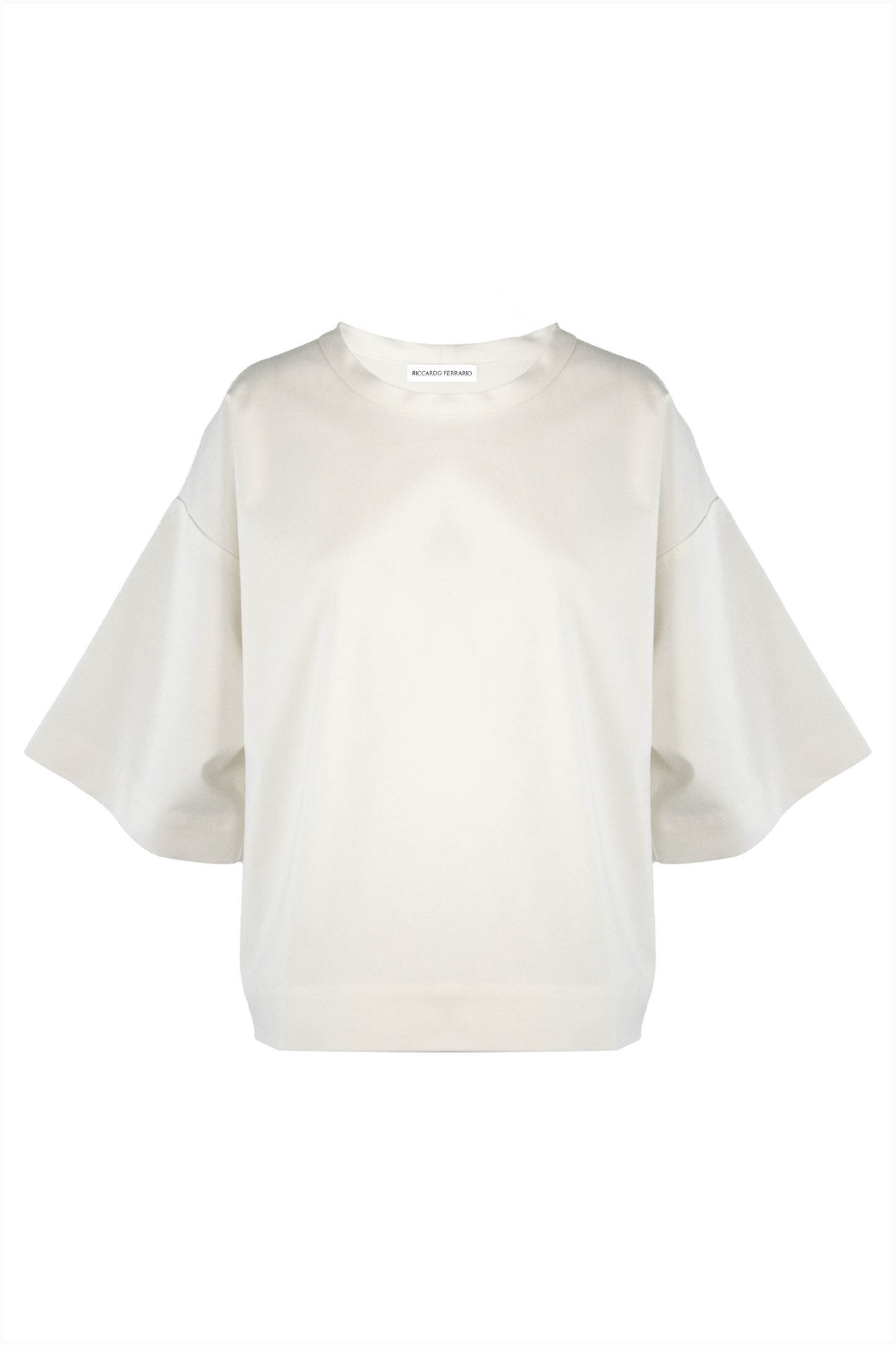 Boxy T-Shirt in White Cotton