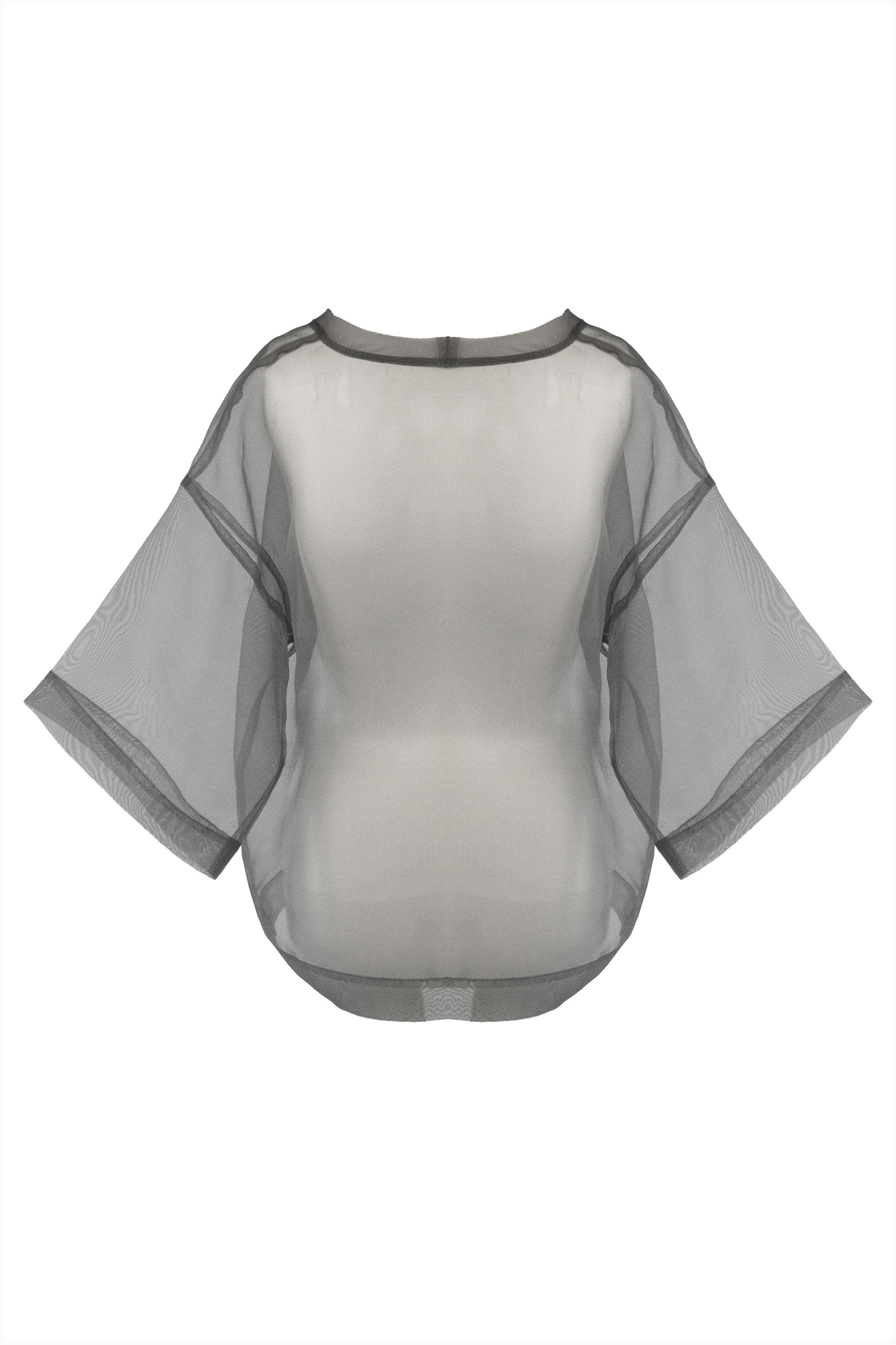 Boxy T-Shirt in Grey Organza