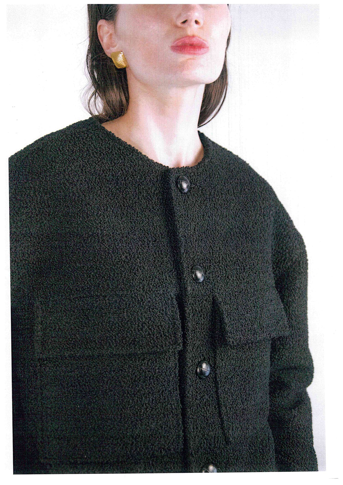 Concierge Jacket in Black Bouclè