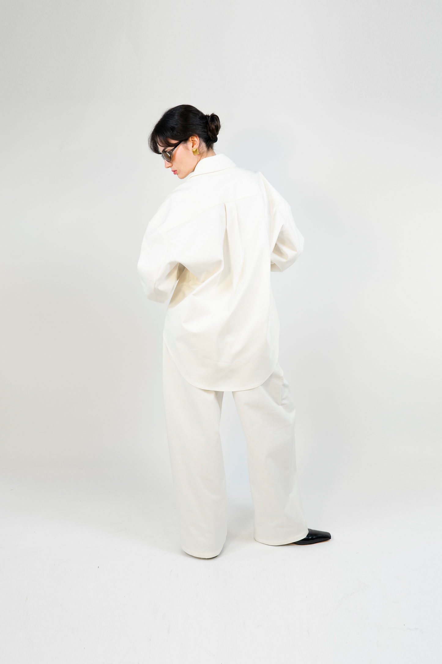 Boyfriend Shirt in White Cotton