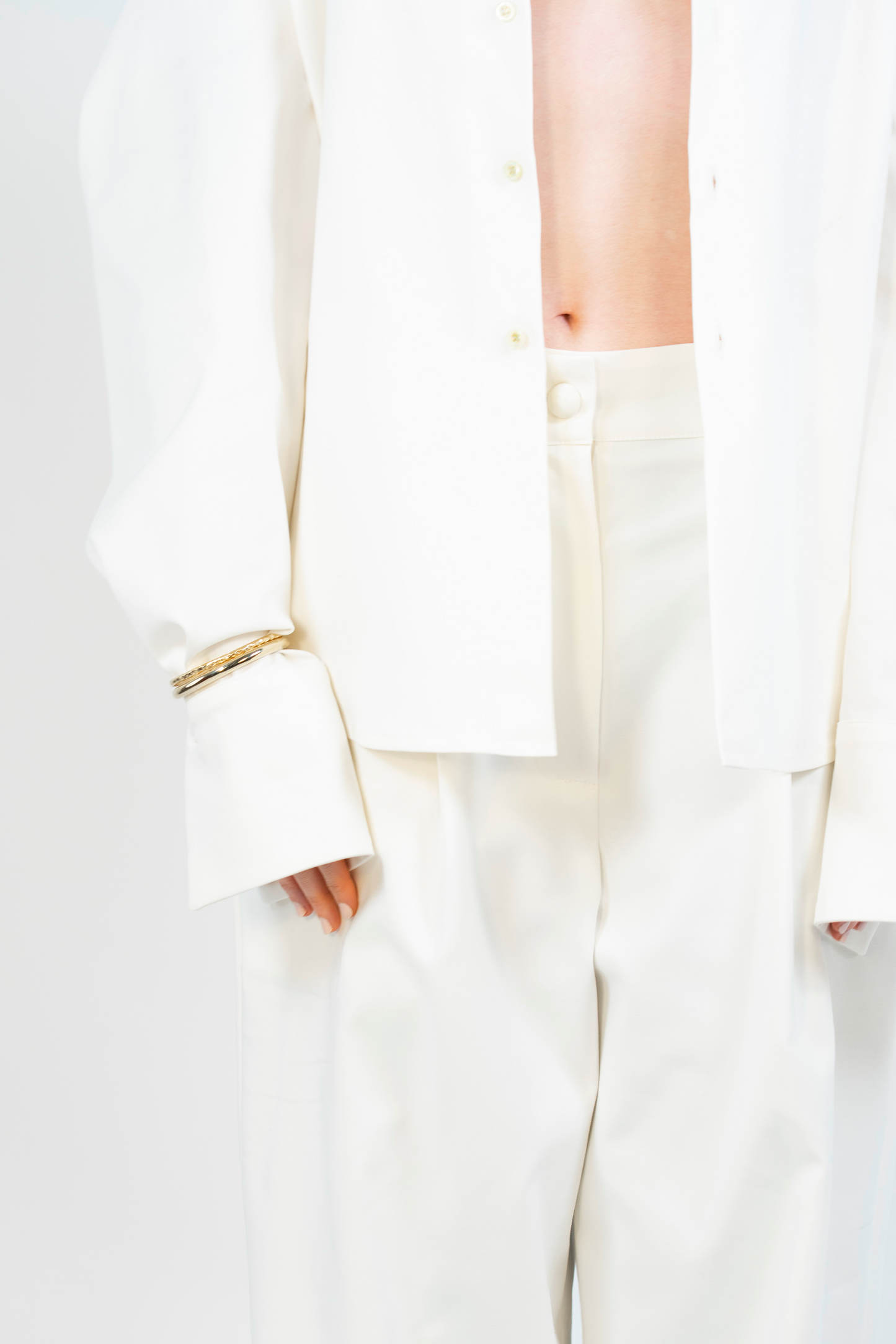 Boyfriend Shirt in White Cotton