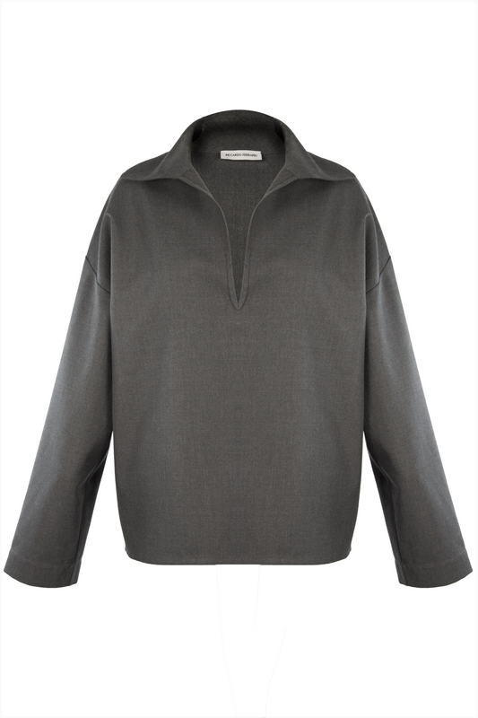 Coleridge Shirt in Grey Flannel