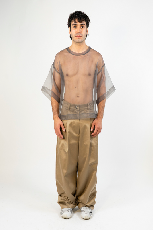 Earhart Trousers in Beige Cotton