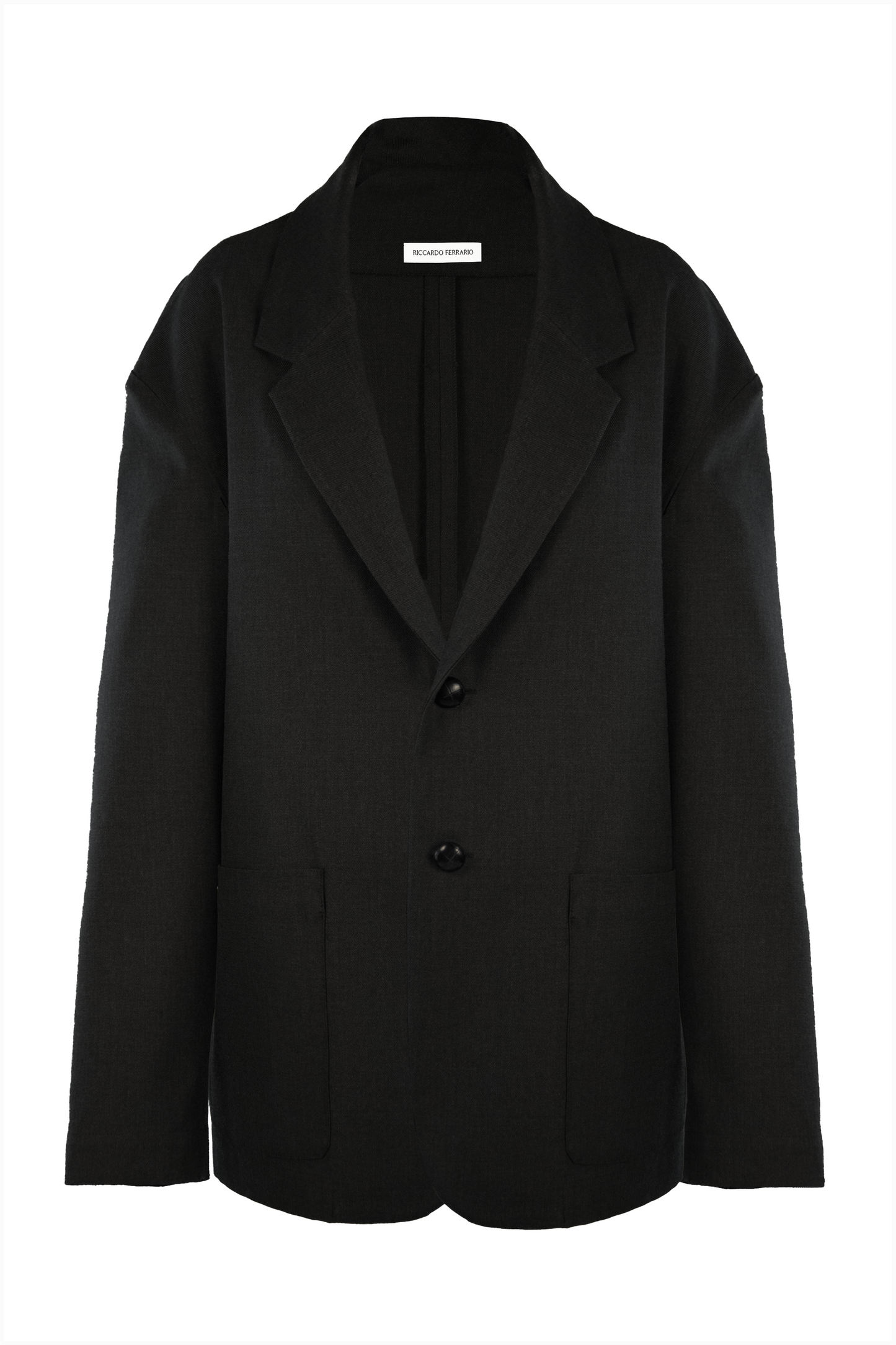 Painter Blazer in Black Flannel