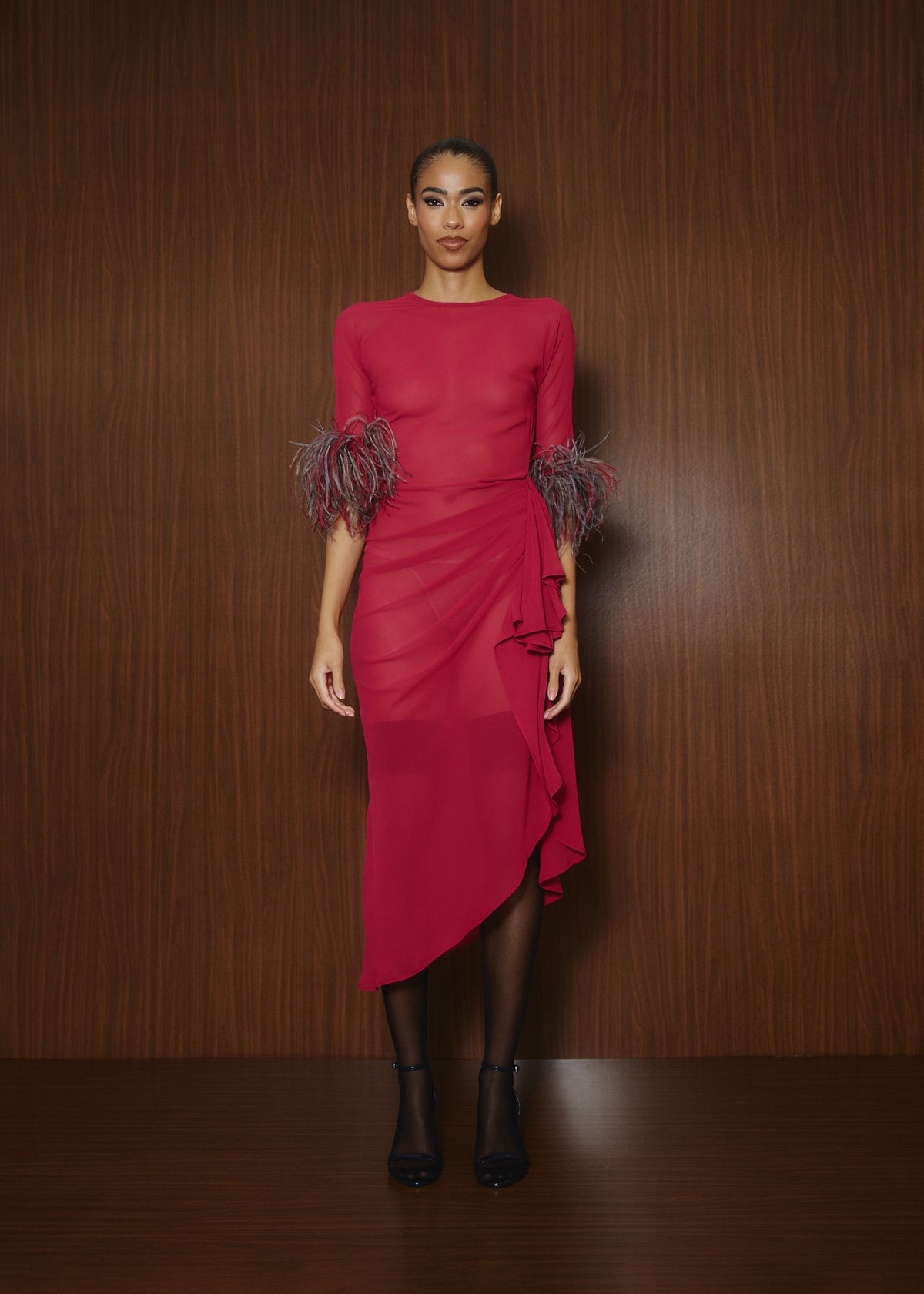Tango Dress in Raspberry Georgette