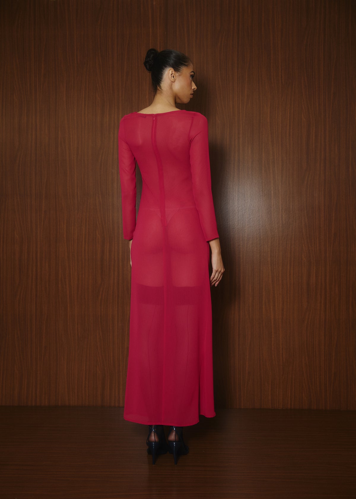 Sophia Dress in Raspberry Georgette