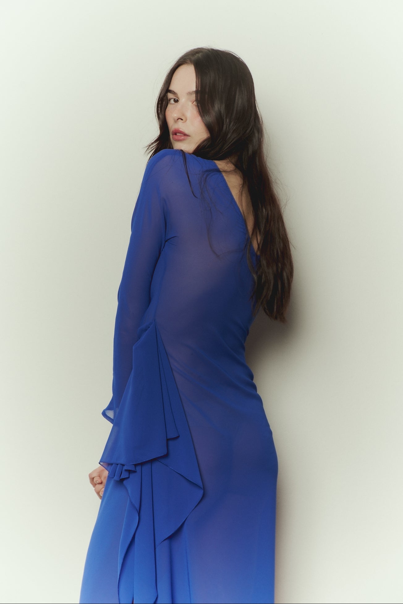 Tango Dress in Blue Georgette