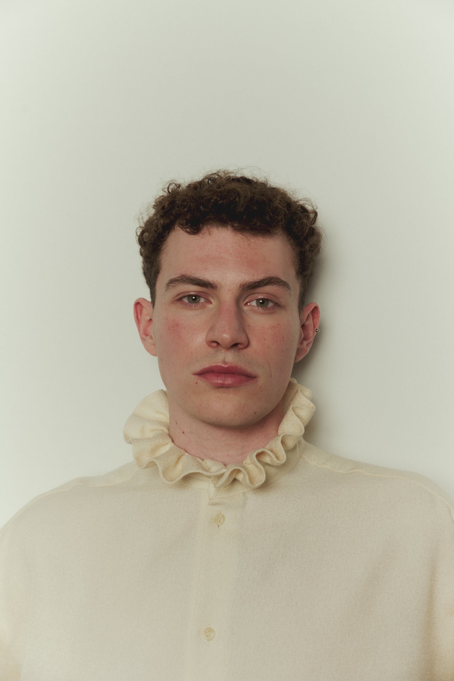 Heathcliff Shirt in Ivory Crepe
