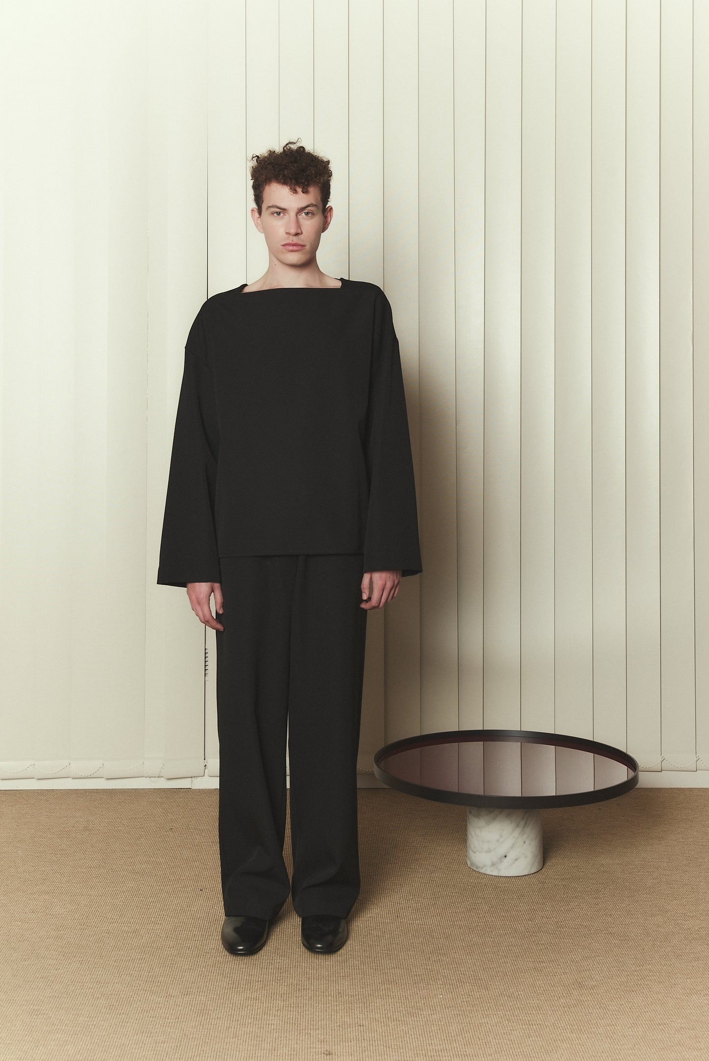 Pablo Shirt in Black Wool