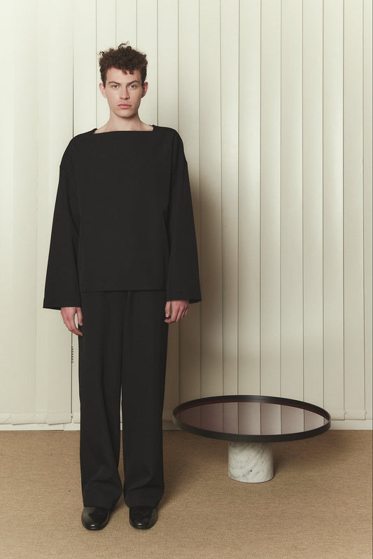 Pablo Shirt in Black Wool