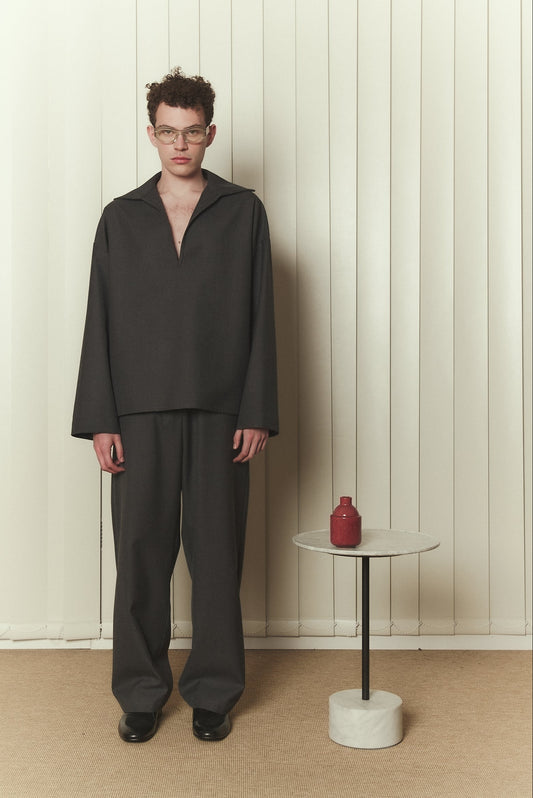 Coleridge Shirt in Grey Flannel
