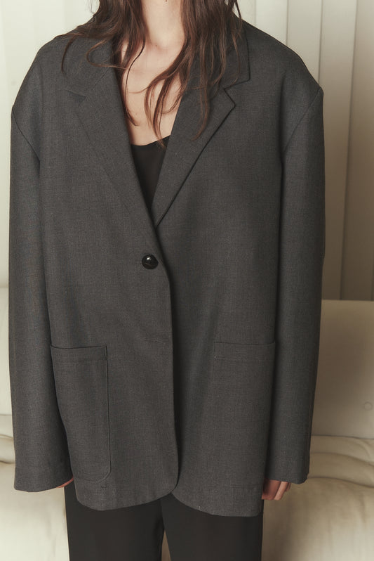 Painter Blazer in Grey Flannel