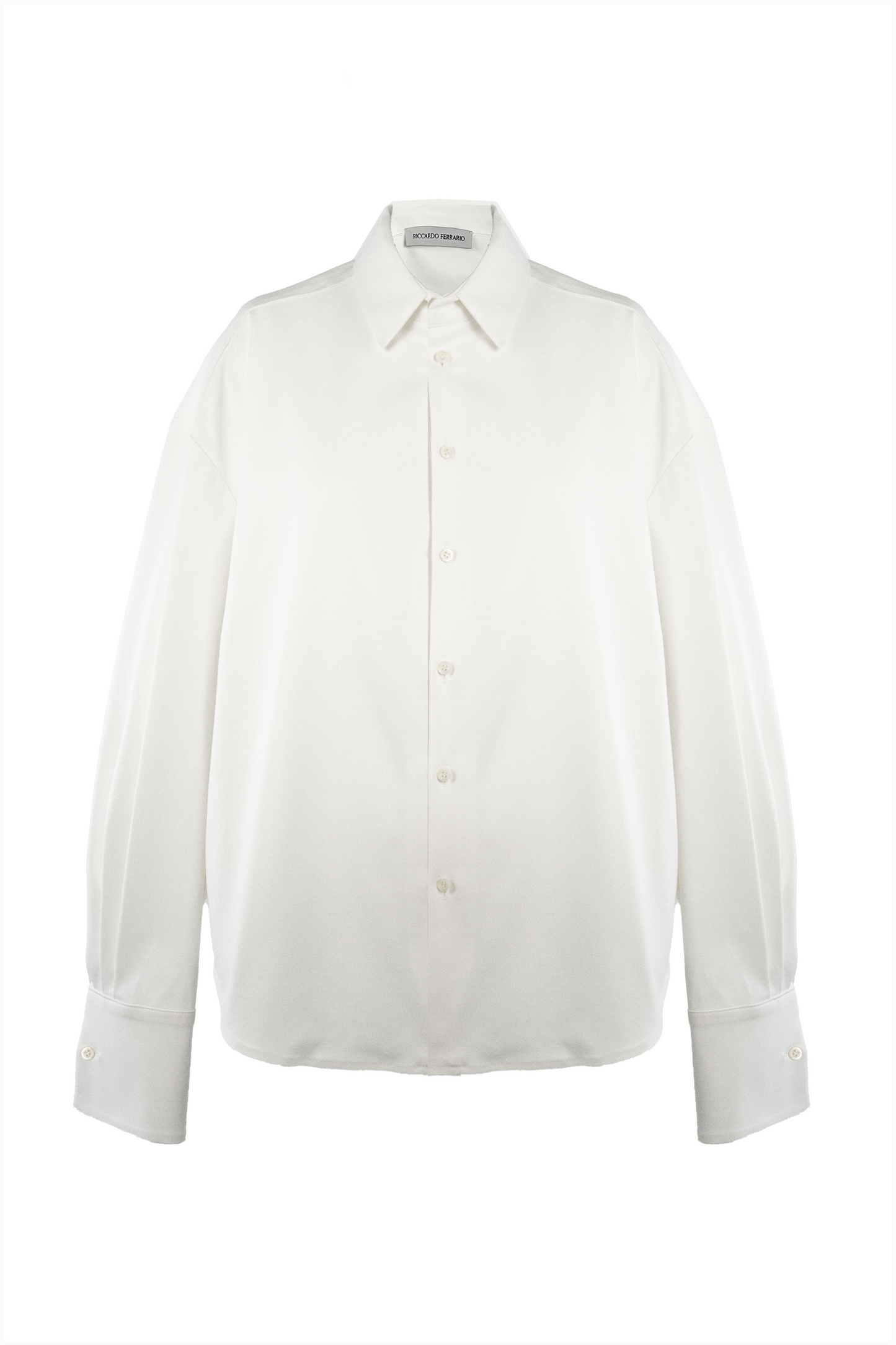 Boyfriend Shirt in White Cotton