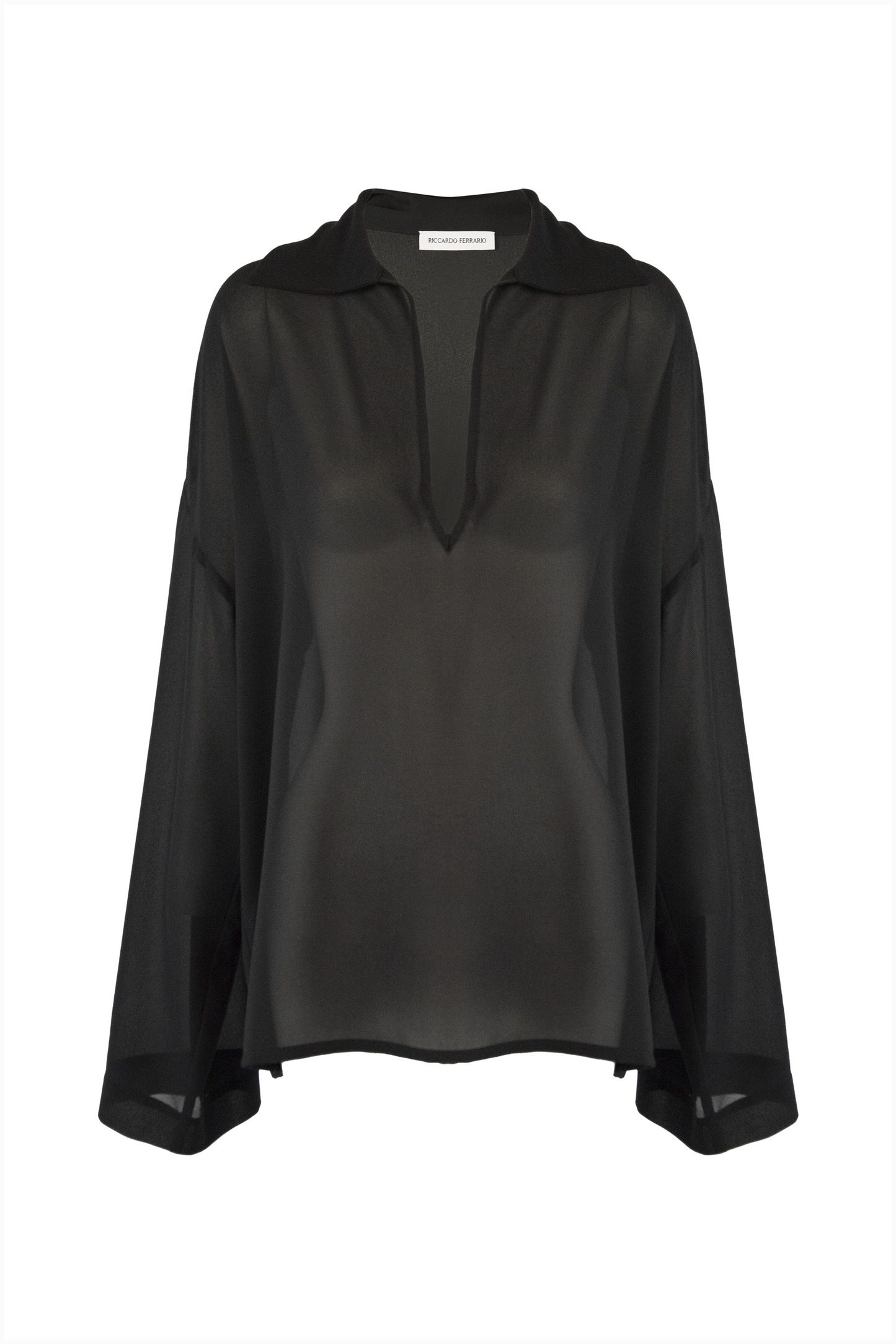 Coleridge Shirt in Black Georgette