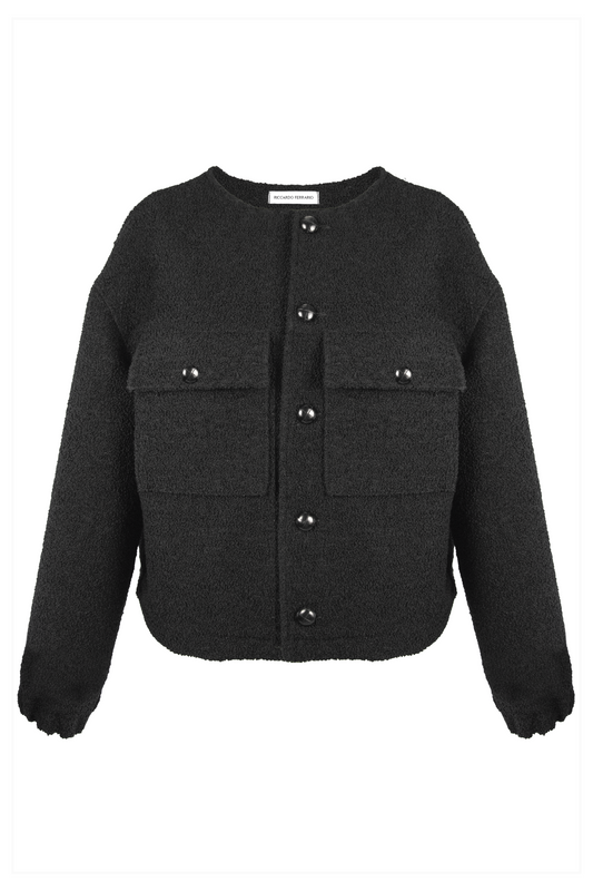 Concierge Jacket in Black Bouclè