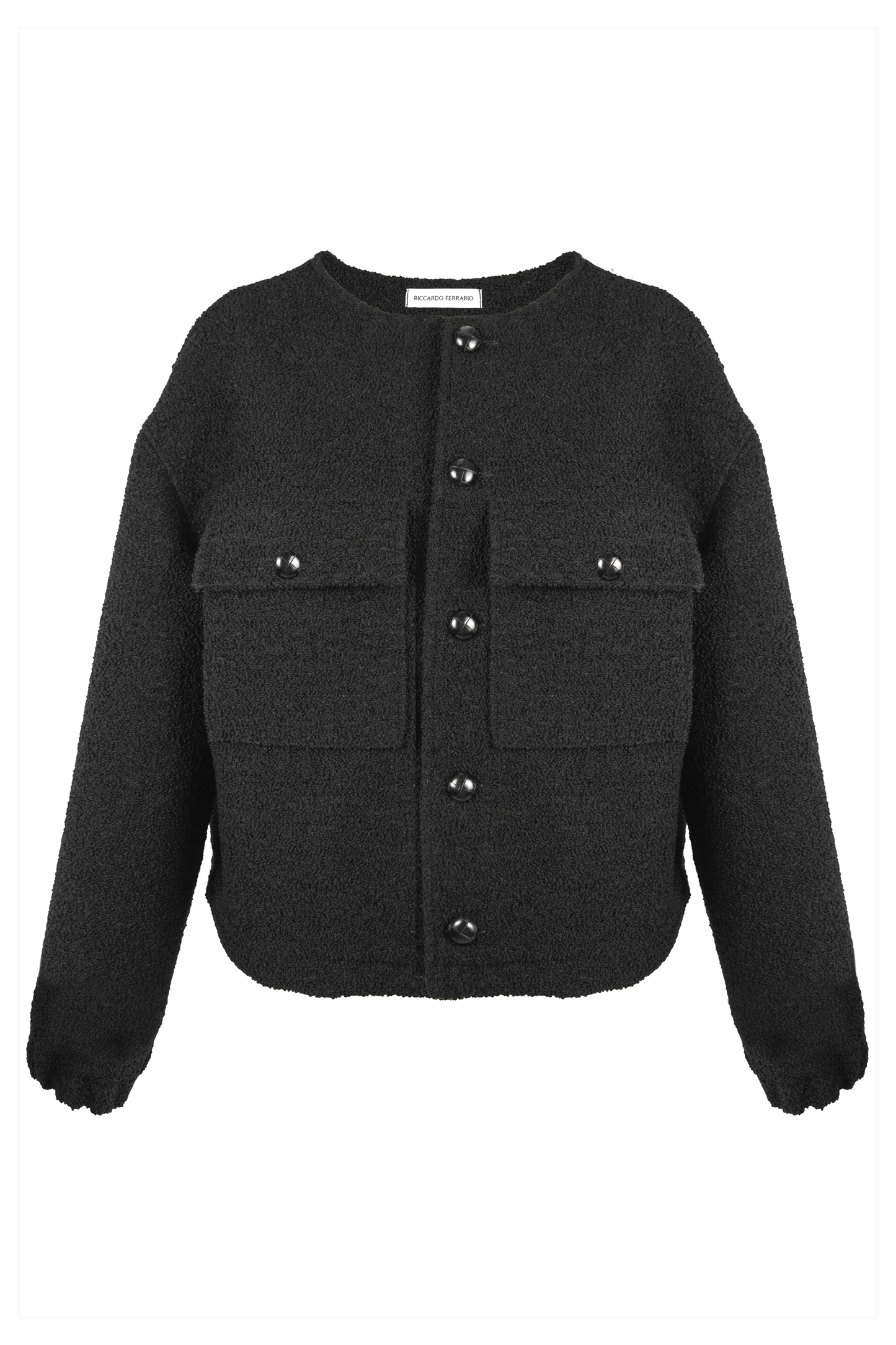 Concierge Jacket in Black Bouclè