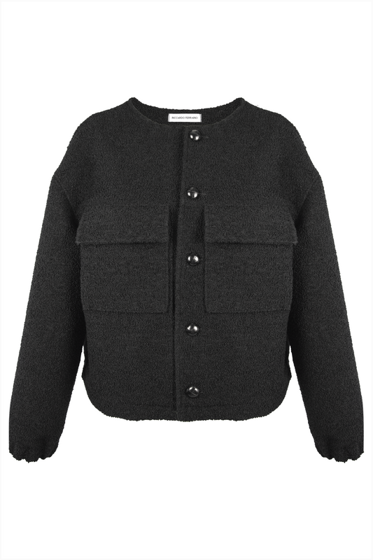 Concierge Jacket in Black Bouclè