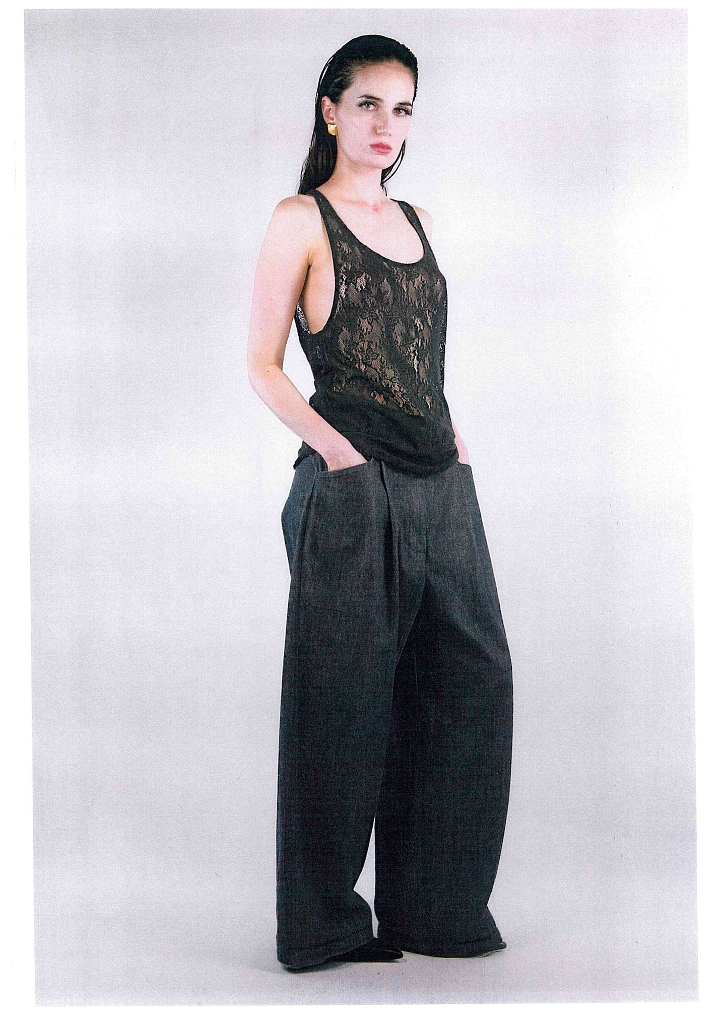 Tank Top in Black Lace