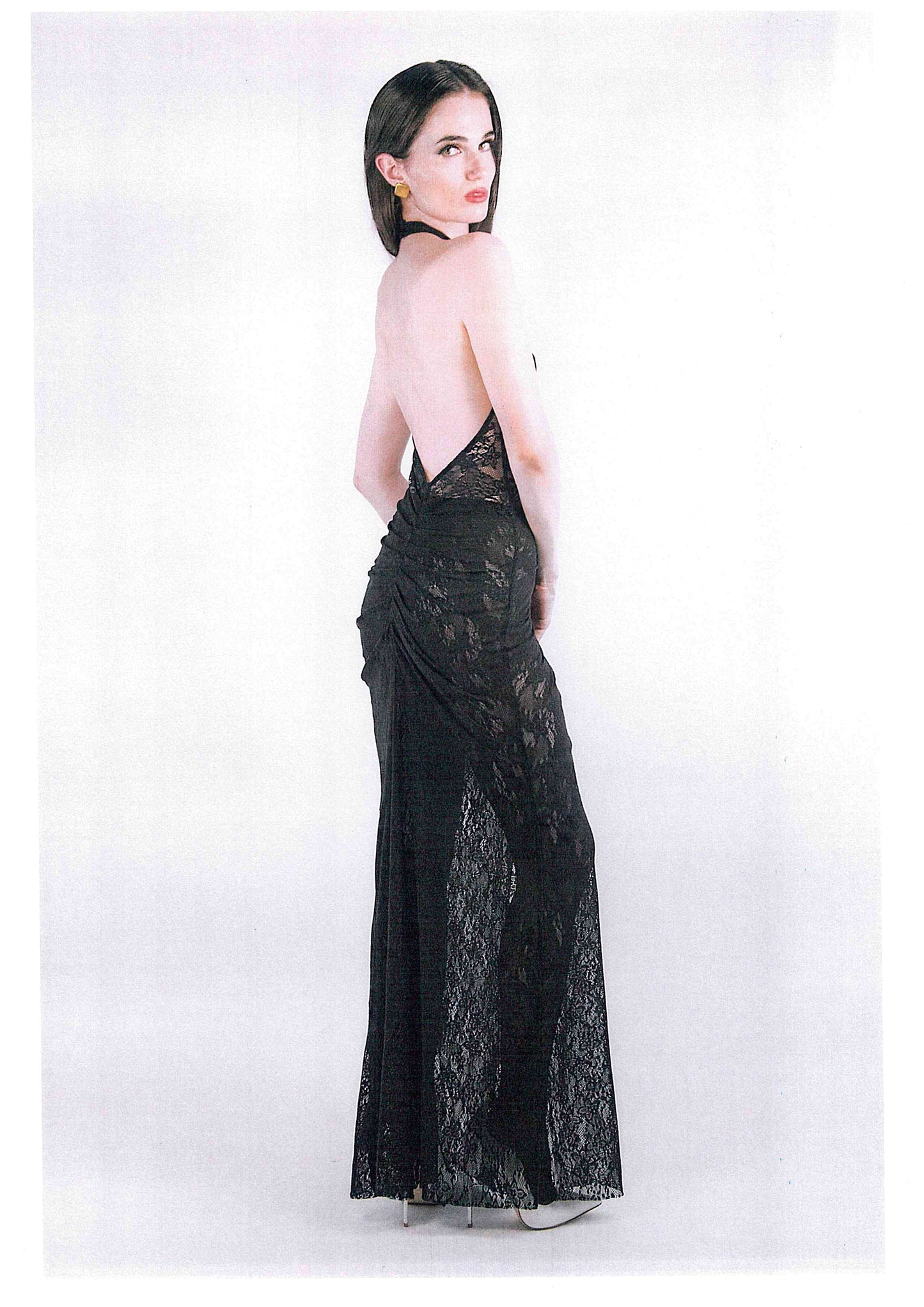 Hedy Dress in Black Lace