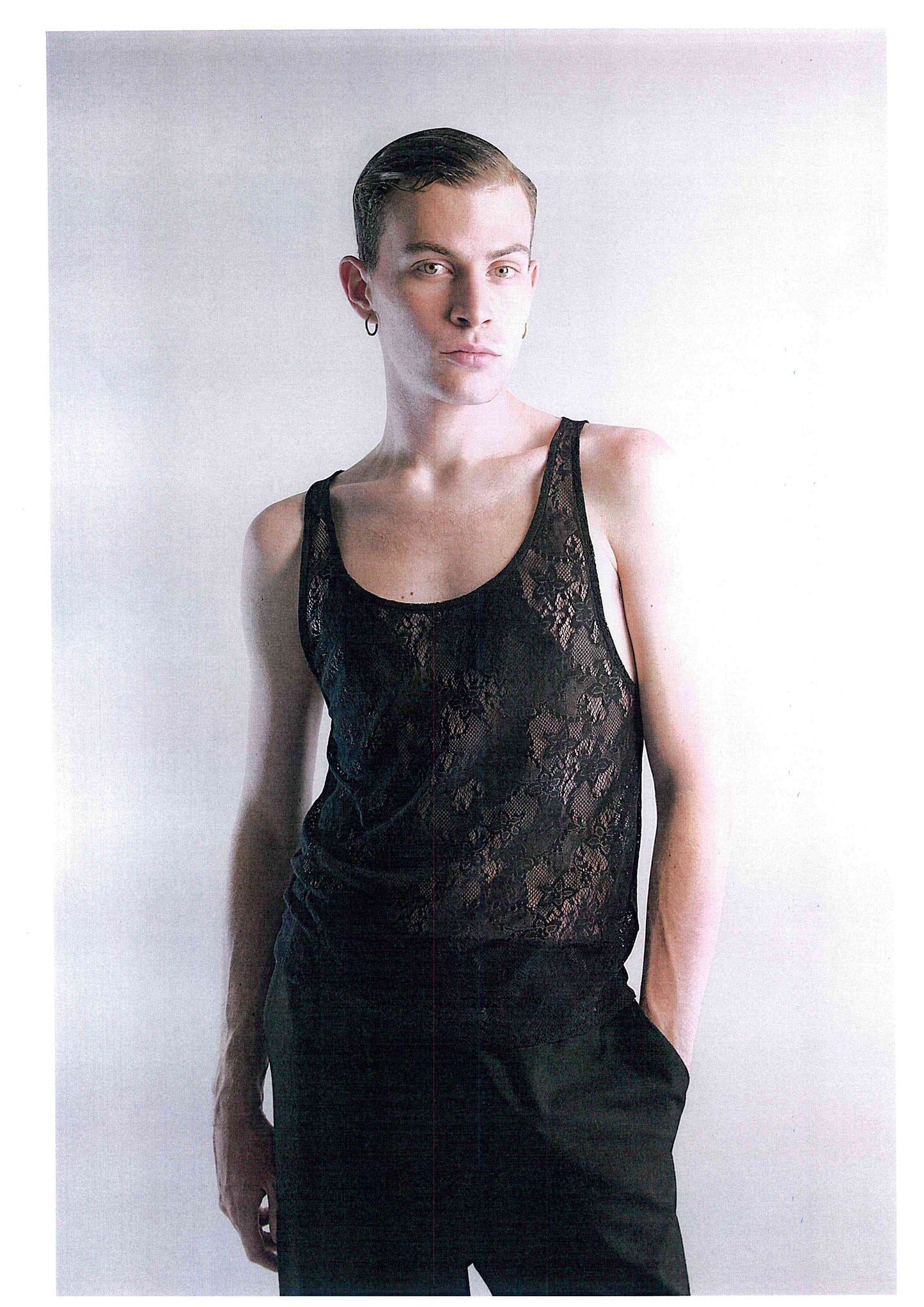 Tank Top in Black Lace