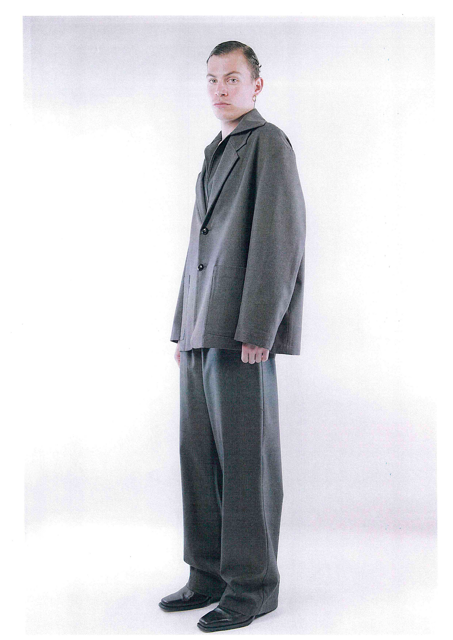 Painter Blazer in Grey Flannel