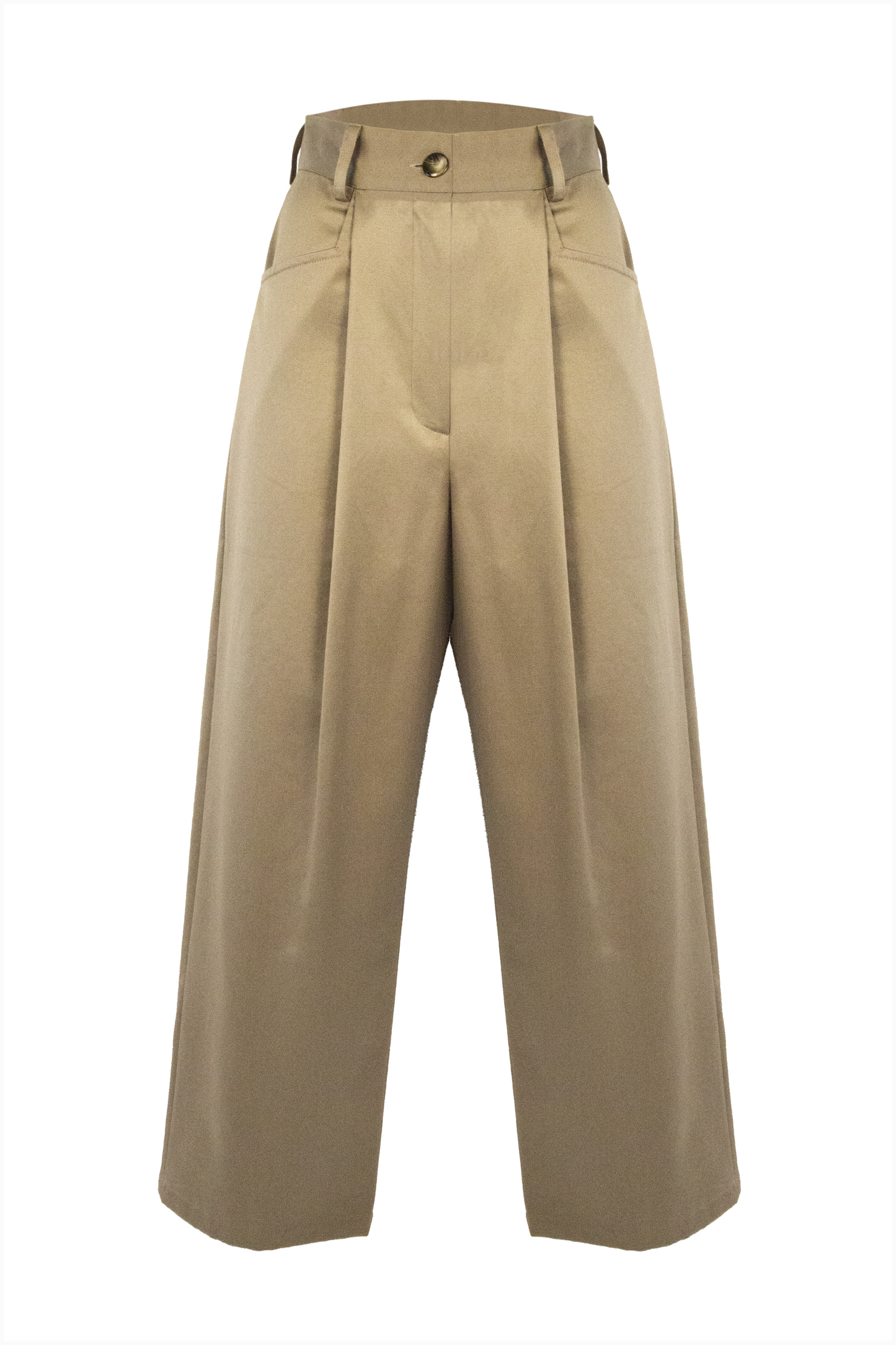 Earhart Trousers in Beige Cotton
