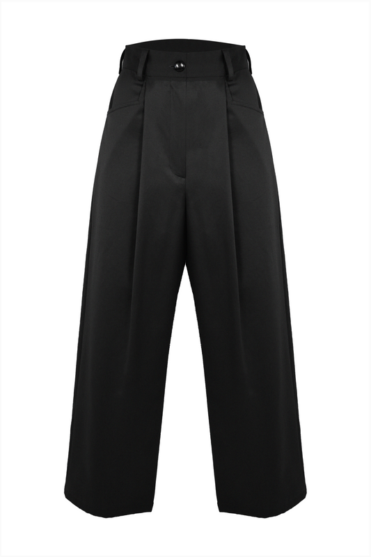 Earhart Trousers in Black Cotton
