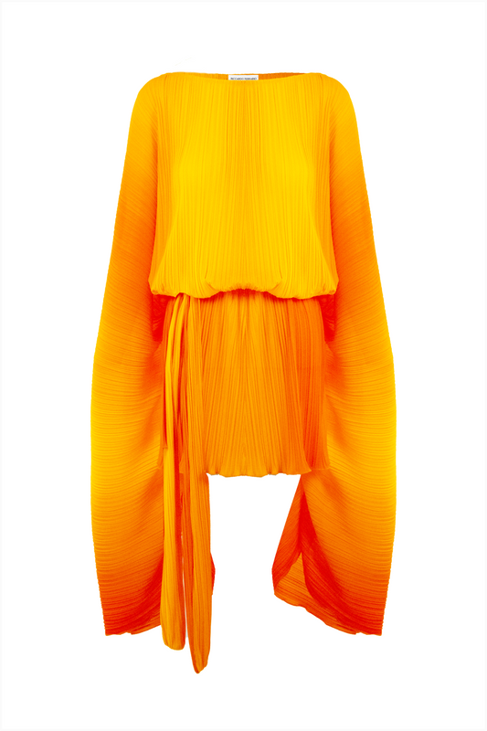 Kimono Dress in Poppy Plissé